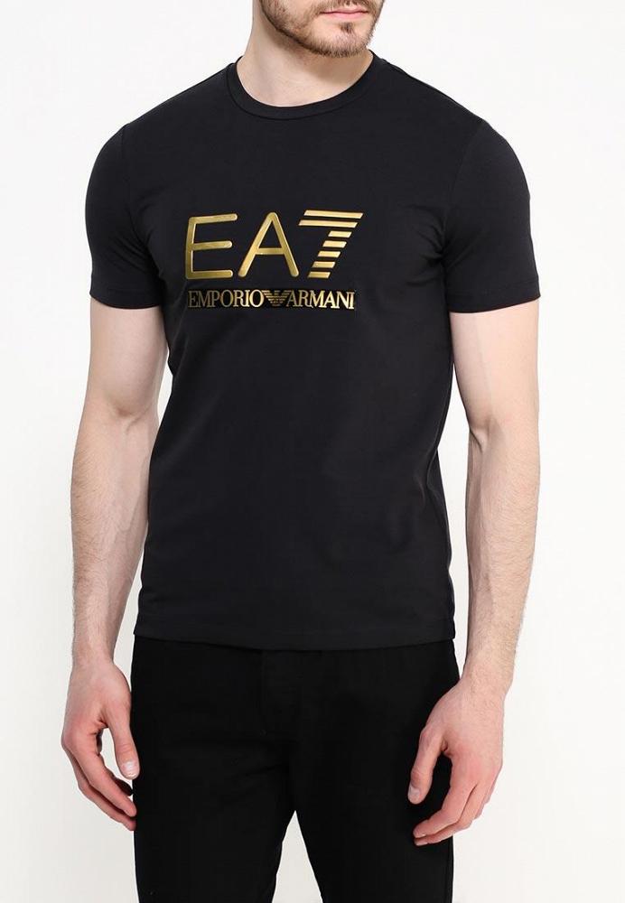 Футболка EA7 Emporio Armani с логотипом, цвет черный