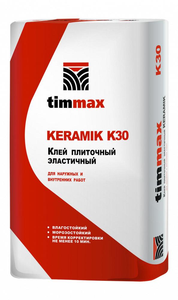 Плиточный Клей Timmax KERAMIK K30 (25кг.) (для нар.и внут.работ)