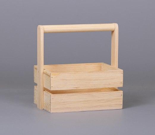 Малый деревянный реечный ящик 200*150*100