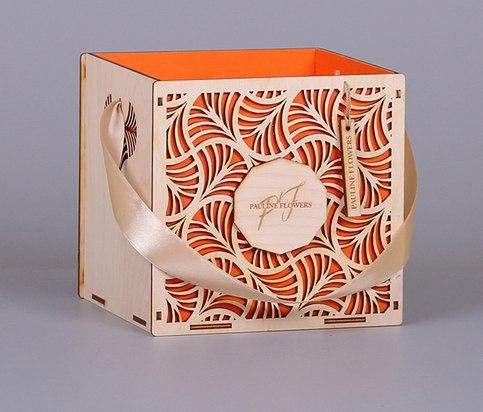 Коробка для цветов из фанеры Мадера, рисунок Флай