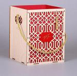 Коробка для цветов из фанеры Мадера, рисунок Веринисаж