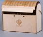 Коробка-сундук из фанеры для бренди и бокалов