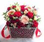 Коробка для цветов из фанеры Мадера, рисунок Сердечки