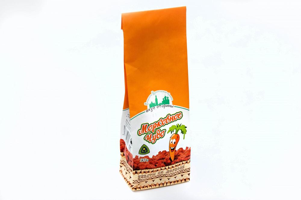 ЦУКАТЫ ИЗ МОРКОВИ- МОРКОВНОЕ ЧУДО (картонная упаковка)- цукаты из моркови