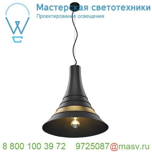 1001265 SLV BATO 45 E27 PD светильник подвесной для лампы E27 60Вт макс., черный/ латунь