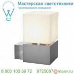 1000336 SLV SQUARE WL светильник настенный IP44 для лампы E27 20Вт макс., сталь/ белый (ex 230706)