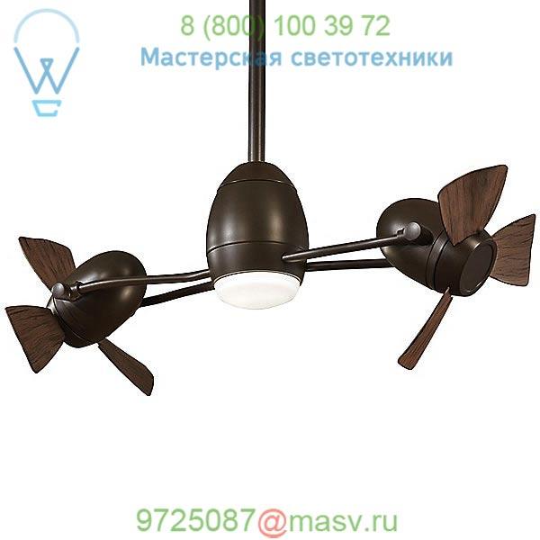 Minka Aire Fans F304L-BN/SL Cage Free Gyro LED Ceiling Fan, светильник