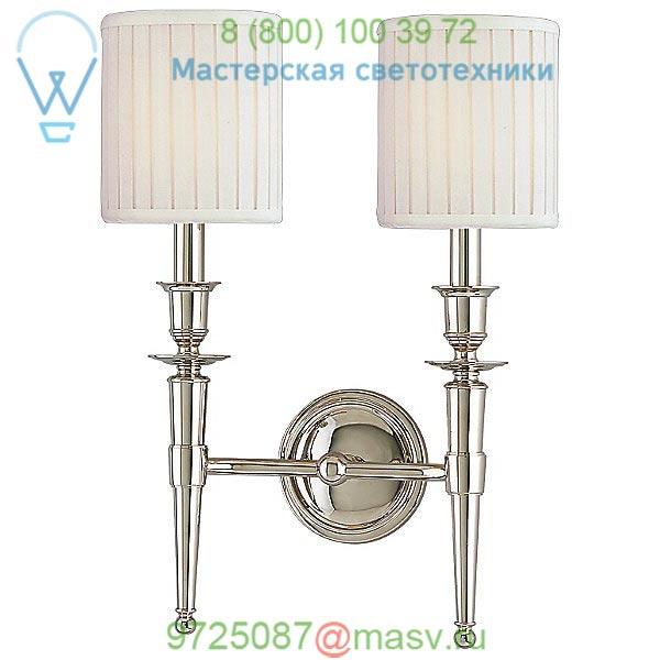 4902-PN Abington 2 Light Wall Sconce Hudson Valley Lighting, настенный светильник бра