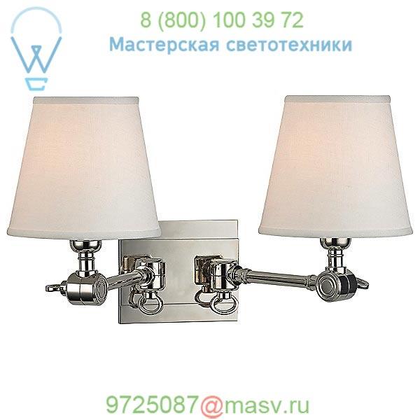 Hillsdale Two Light Swivel Wall Sconce 6232-PN Hudson Valley Lighting, настенный светильник бра