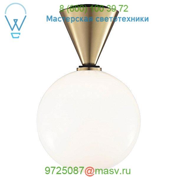 H148501S-AGB/BK Piper Flush Mount Ceiling Light Mitzi - Hudson Valley Lighting, светильник