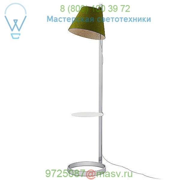 Lana Floor Lamp Pablo Designs LANA FLR STN/GRY CRM W/PED, светильник