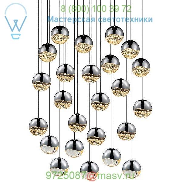 SONNEMAN Lighting Grapes 24 Light LED Round Multipoint Pendant 2918.01-SML, светильник