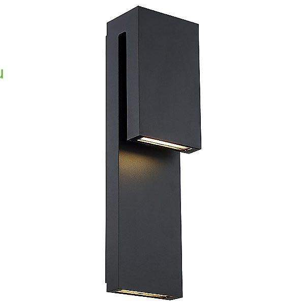 WS-W13718-BK Double Down Outdoor Wall Sconce Modern Forms, уличный настенный светильник