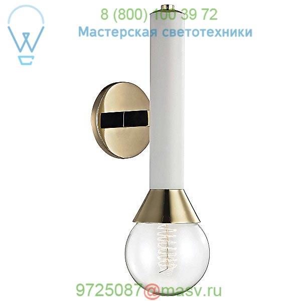 Via Wall Sconce Mitzi - Hudson Valley Lighting H169101-PB/BK, настенный светильник