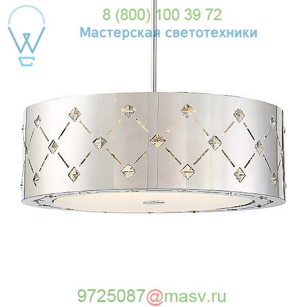 George Kovacs P1034-077-L Crowned LED Drum Shade Pendant Light, светильник