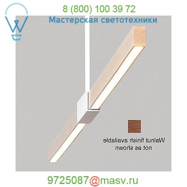 6 Foot Linear Suspension Light (Wh/Walnut/Std/120)-OPEN BOX Stickbulb , светильник