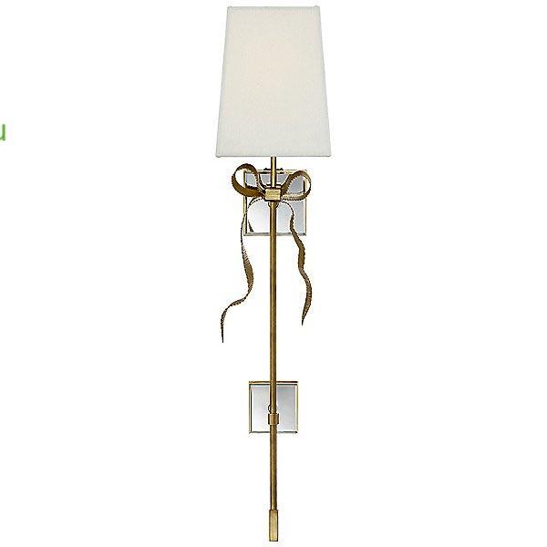 Visual Comfort Ellery Gros-Grain Bow Tail Wall Light (Soft Brass with Cream Linen Shade) - OPEN BOX RETURN OB-KS 2117SB-L, опенбокс