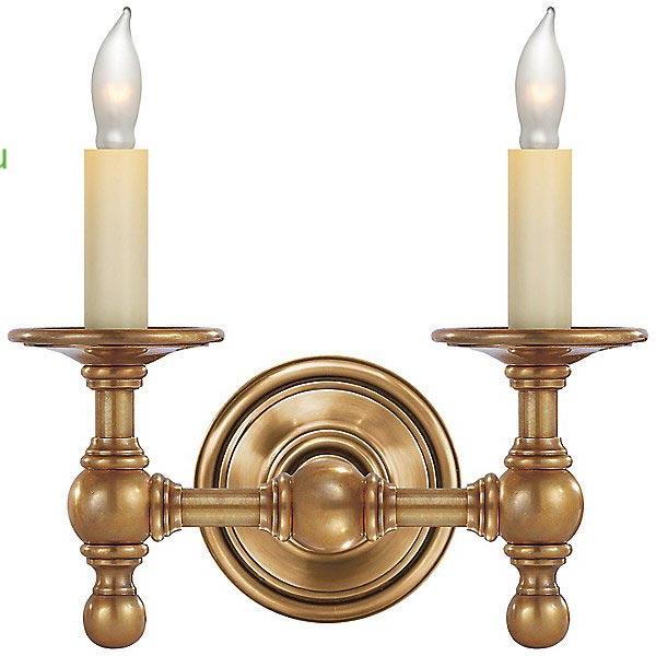 OB-SL 2816HAB Classic Double Wall Sconce (Brass) - OPEN BOX RETURN Visual Comfort, опенбокс