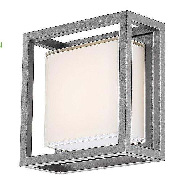 Framed LED Square Outdoor Wall Sconce Modern Forms WS-W73608-BZ, уличный настенный светильник