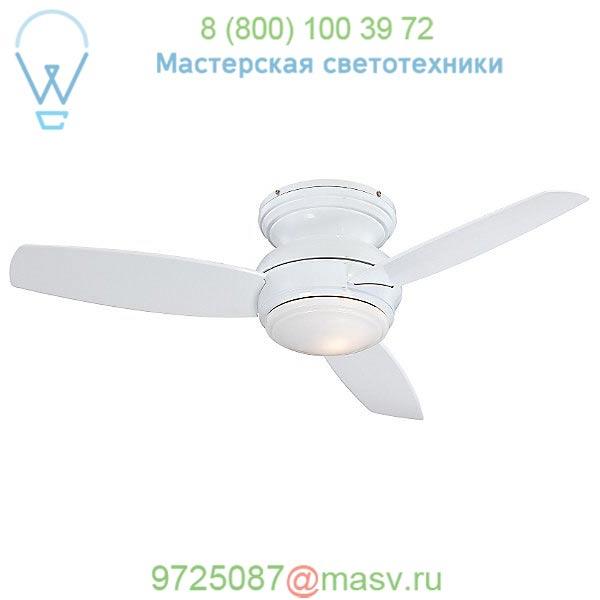 Minka Aire Fans F593L-PW Concept Traditional Outdoor Flush Mount Ceiling Fan, светильник