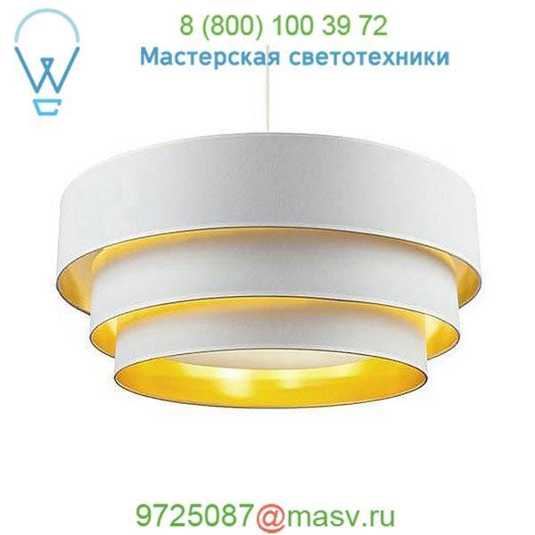 Lights Up! 9275BN-MWG-Metallic-White-&-Gold Deco Deluxe 3-Tier Pendant Light, светильник