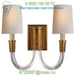 Visual Comfort TOB 2033HAB-NP Vivian Double Wall Sconce, настенный светильник бра
