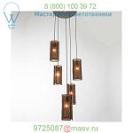 CHB0044-03-FB-BG-C01-E2 Hammerton Studio Textured Glass Round Multi-Light Pendant Light, подвесной светильник