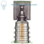 CHD 2472PN-CG Covington Wall Sconce with Ribbed Glass Visual Comfort, настенный светильник