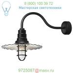 Radial Wave Outdoor Wall Sconce w/ Cast Guard & Clear Glass RW16MCGGBK3SL23 Troy RLM Lighting, уличный настенный светильник