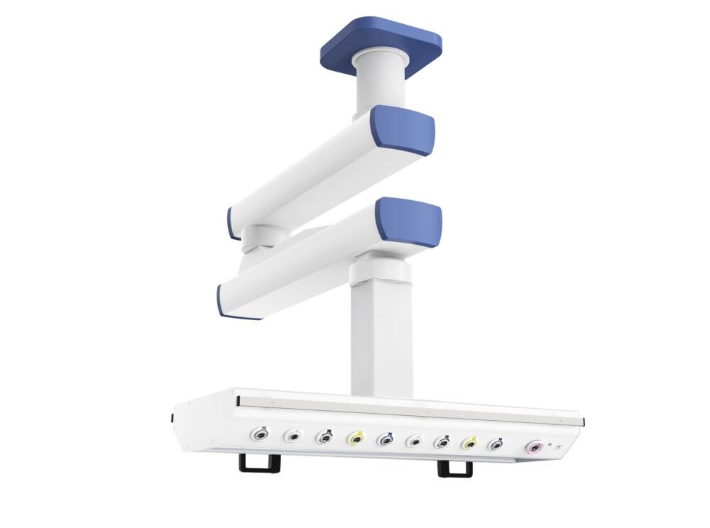 Потолочная двухплечевая медицинская консоль CADUCEUS C2E-A Потолочная двухплечевая медицинская консоль CADUCEUS C2E-A