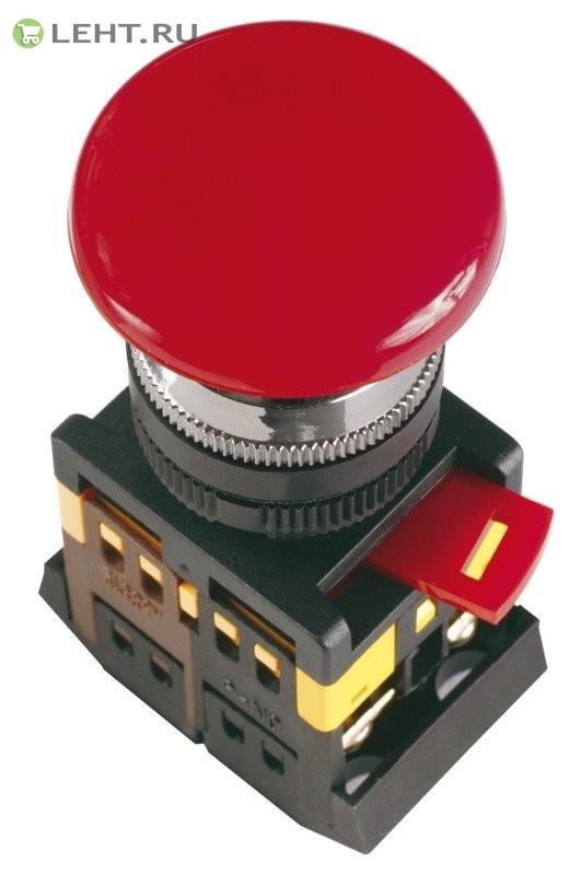 Кнопка AEAL22 «Грибок» с фиксацией красный D=22 мм (BBG60-AEAL-K04): Кнопка красная с фиксацией без подсветки
