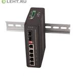 SW-80412/IC(Booster): Промышленный PoE коммутатор Gigabit Ethernet на 6 портов