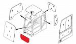 Стекло лобовое нижнее (триплекс) 4602563 / 4448307 HITACHI серия ZAXIS, ZAXIS-3G