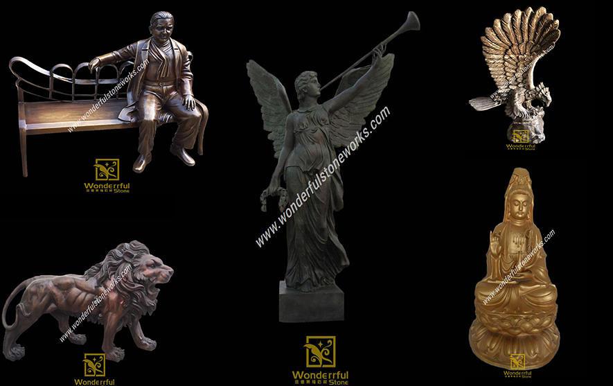 Cast bronze sculptures