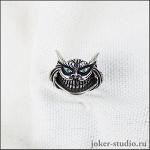 Кольцо Чеширский кот с каминями Swarovski
