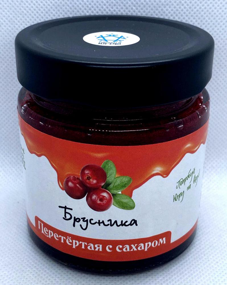 Брусника лесная дикорастущая тертая с сахаром / ДАРЫ-ЮГРЫ-ХМАО / 200 гр Брусника лесная дикорастущая тертая с сахаром / ДАРЫ-ЮГРЫ-ХМАО / 200 гр