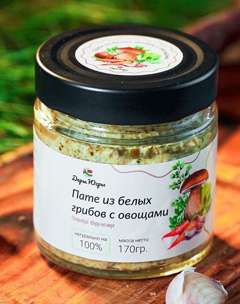 Пате из боровых белых грибов с овощами (ДАРЫ-ЮГРЫ-ХМАО) 170гр Пате из боровых белых грибов с овощами (ДАРЫ-ЮГРЫ-ХМАО) 170гр