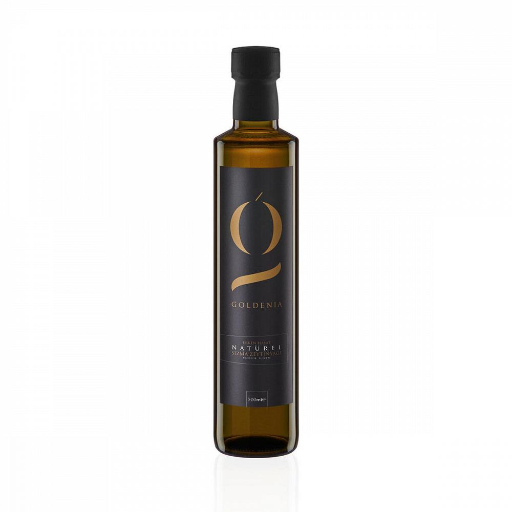 Оливковое Масло Goldenia Extra Virgin Раннего Урожая - 500 Мл Dorica Green Glass Bottle