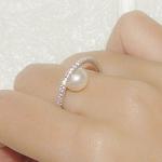 S925 Sterling Silver Ring Women's Diamond Natural Pearl Ring - Раздел: Галантерея, бижутерия, ювелирные изделия