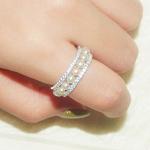 S925 sterling silver ring with diamond for women