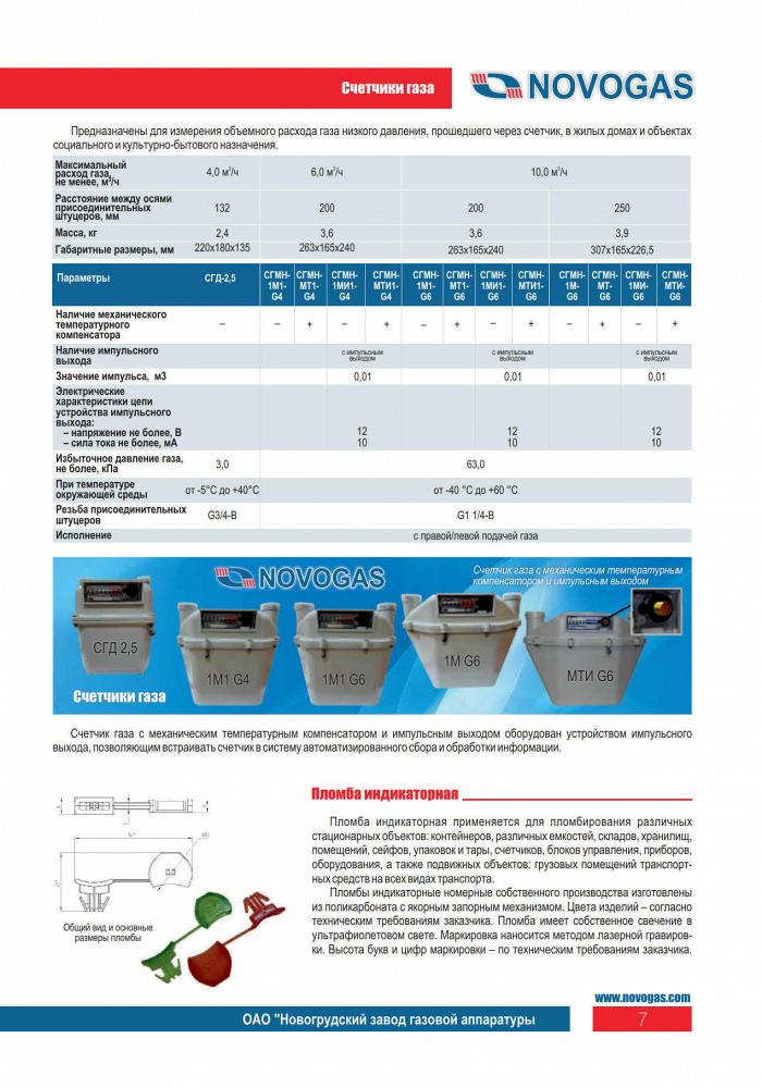 Бытовые счетчики газа, газовые баллоны и другой газовое оборудование