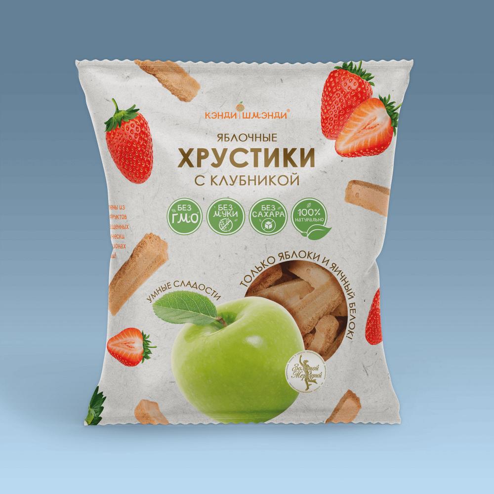 Яблочные Хрустики «Клубника» 50 гр