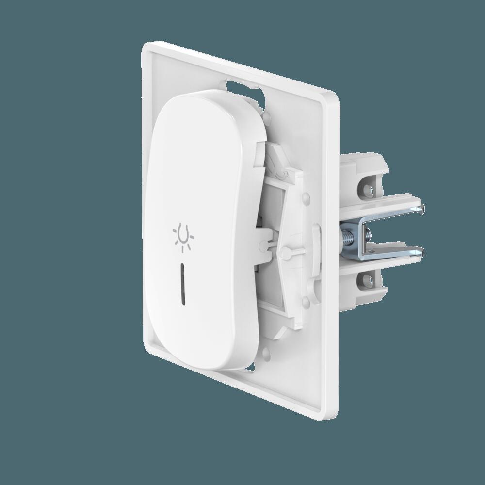 Выключатель скрытой установки CADUCEUS ALING EON, кнопочный с узкой клавишей, с символом Выключатель скрытой установки CADUCEUS ALING EON, кнопочный с узкой клавишей, с символом