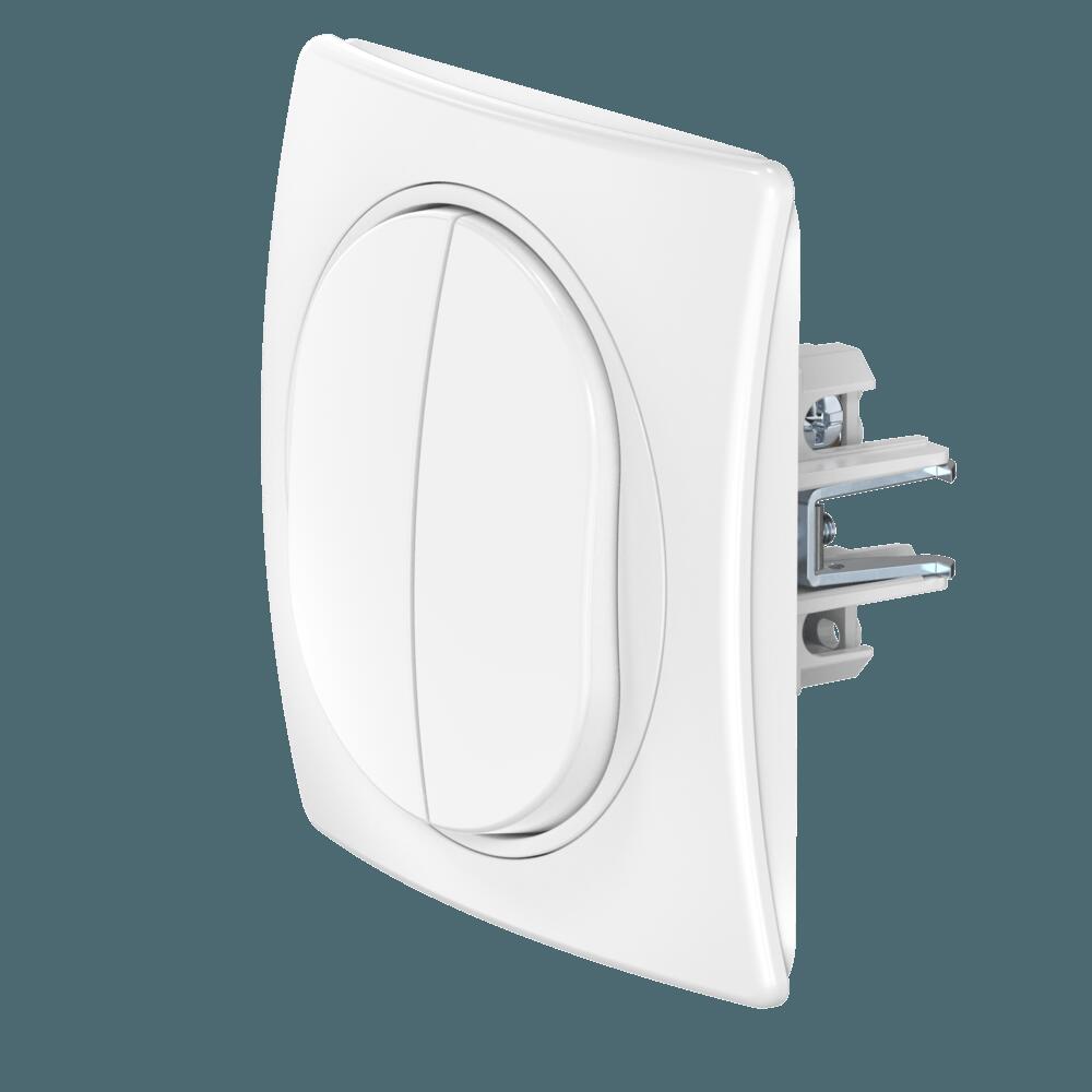 Выключатель скрытой установки CADUCEUS ALING EON двухклавишный, 10АХ, 250В~ Выключатель скрытой установки CADUCEUS ALING EON двухклавишный, 10АХ, 250В~