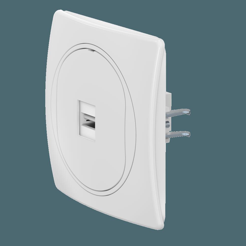 Розетка скрытой установки CADUCEUS ALING EON с модулем Keystone USB 2.0 тип A-A Розетка скрытой установки CADUCEUS ALING EON с модулем Keystone USB 2.0 тип A-A