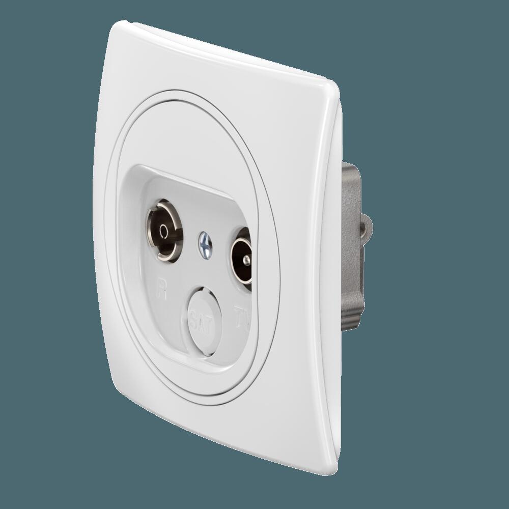 Встраиваемая проходная антенная розетка TV/FM CADUCEUS ALING EON Встраиваемая проходная антенная розетка TV/FM CADUCEUS ALING EON