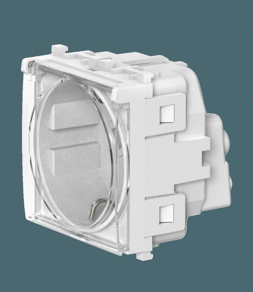 Розетка CADUCEUS ALING EXPERIENCE электрическая, модульная с крышкой, для скрытой проводки, механизм