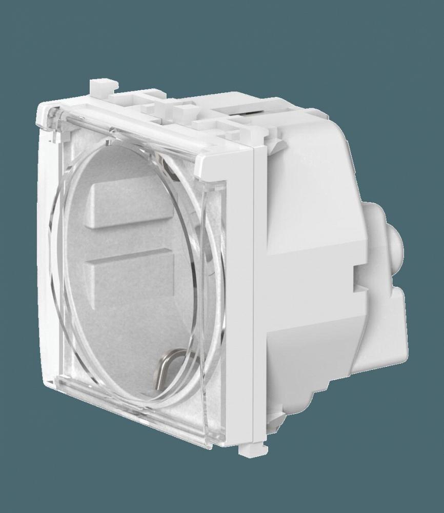 Розетка CADUCEUS ALING EXPERIENCE электрическая, модульная с крышкой, для скрытой проводки, механизм