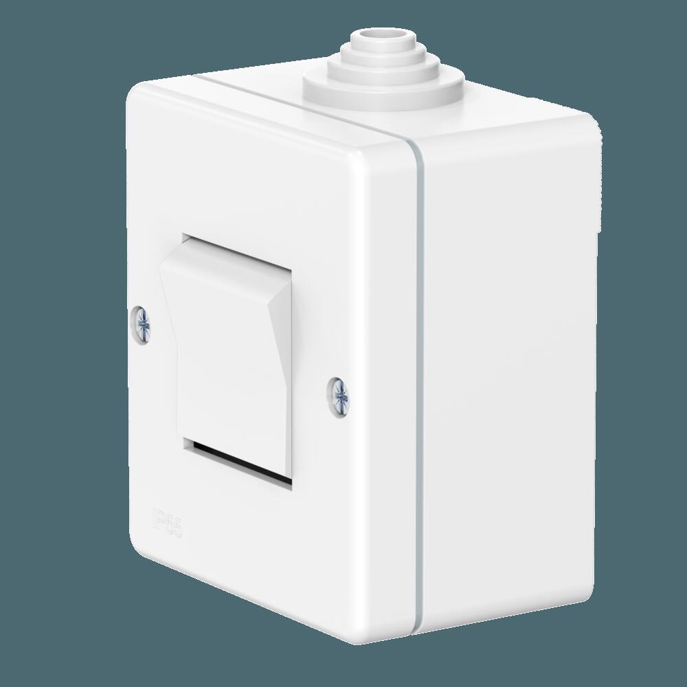 Выключатель одноклавишный CADUCEUS ALING OG для открытой проводки, 10А, 250В~