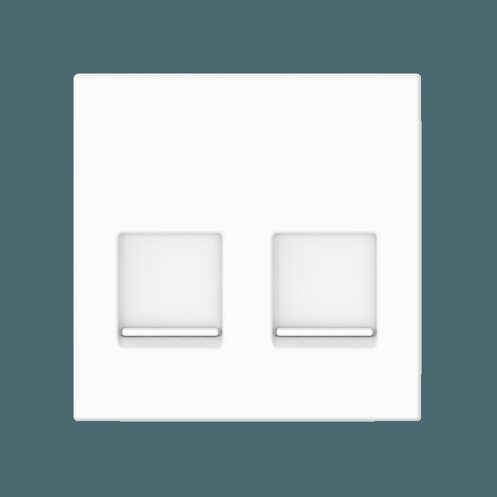 Адаптер CADUCEUS ALING HIDE, двойной для Keystone RJ12/RJ45/USB A-A/HDMI A-A, со шторками